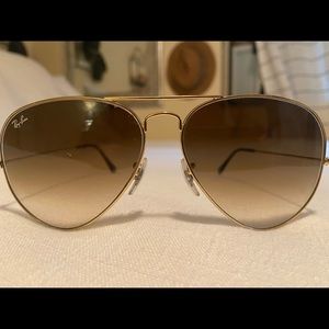 Ray Ban 62mm aviator sunglasses